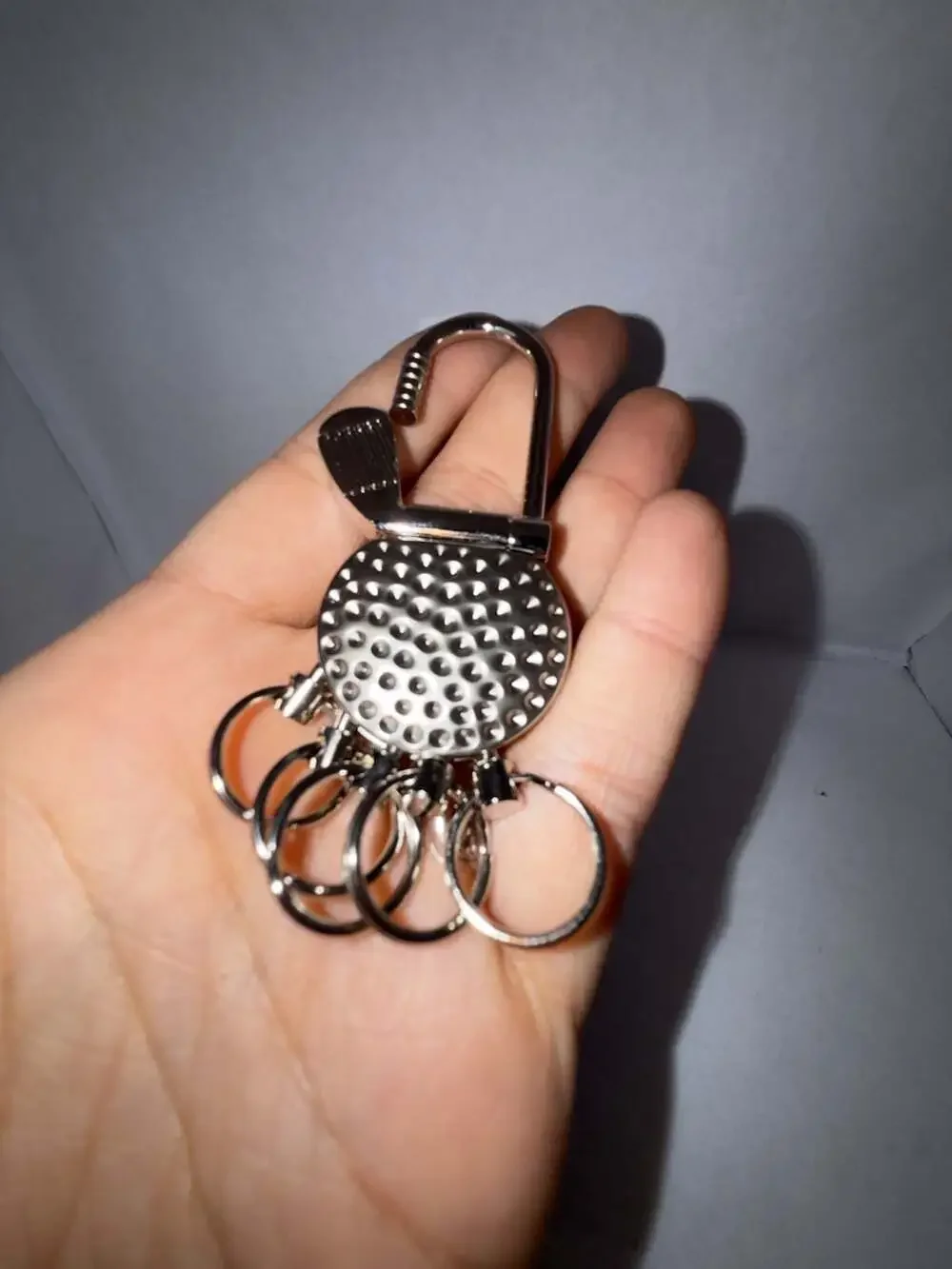 Barlow Norwood Golf Club and Ball Multi-Ring Detachable Keychain with Box